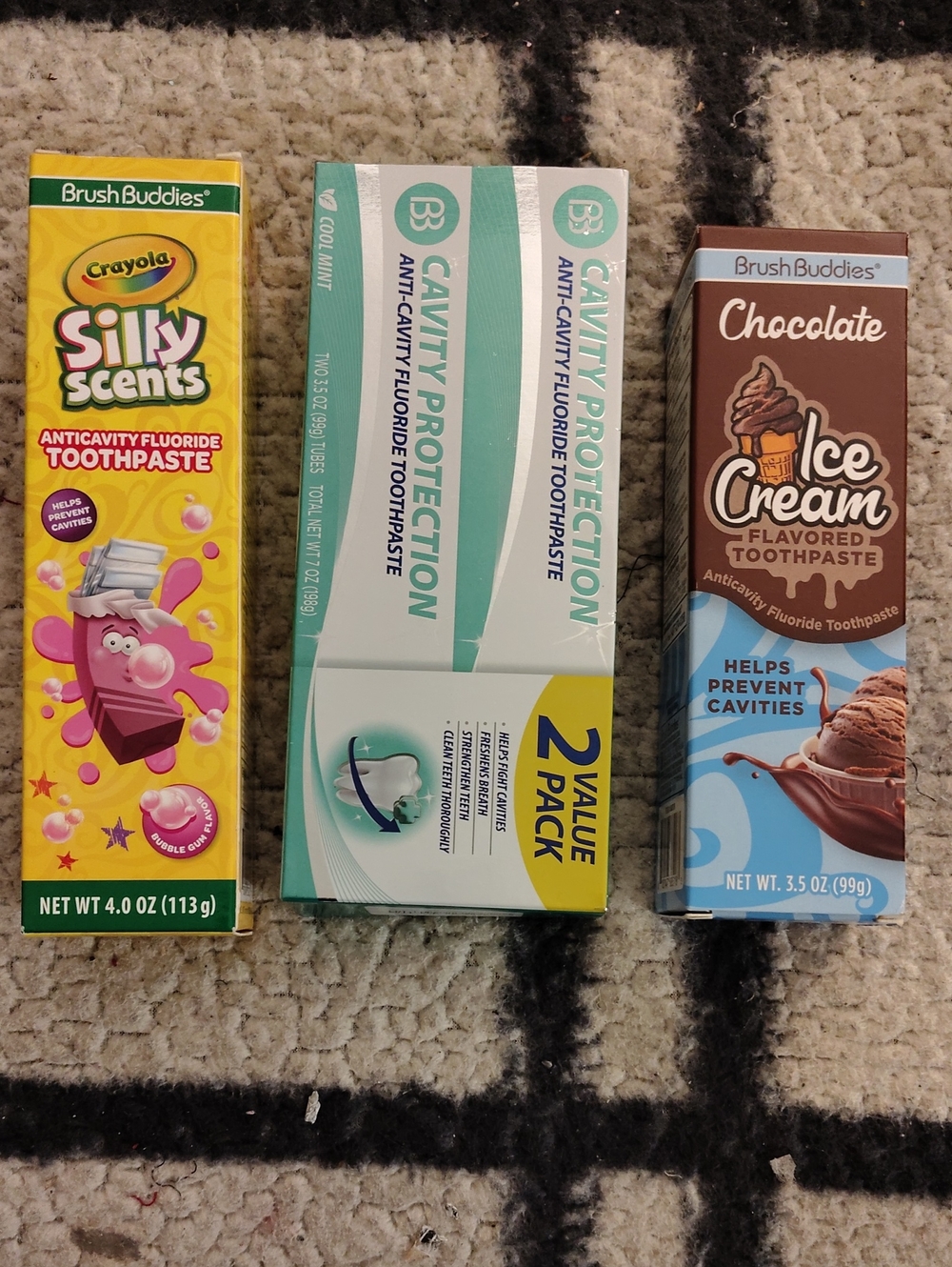 Kids Brown Chocolate Ice Cream Flavored Toothpaste